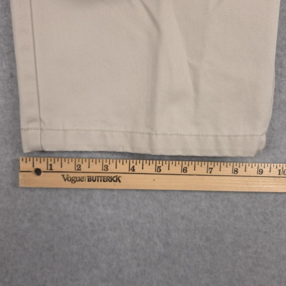 Dockers D3 Mens 34x30 Cream Ivory Khaki Flat Front Casual Chino Pants School